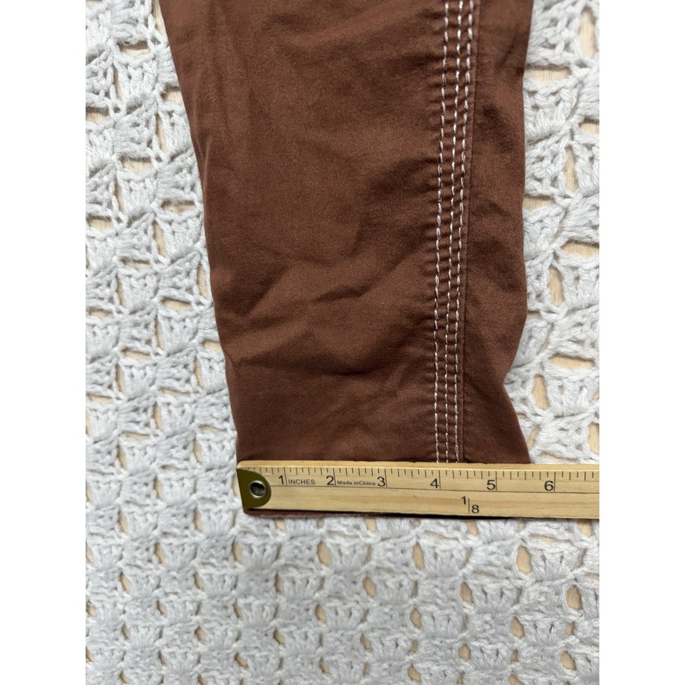 Rock Revival Roselle Jeans Women Sz 30 Fits W32L29 Brown Ankle Skinny Embroidery - Picture 6 of 11